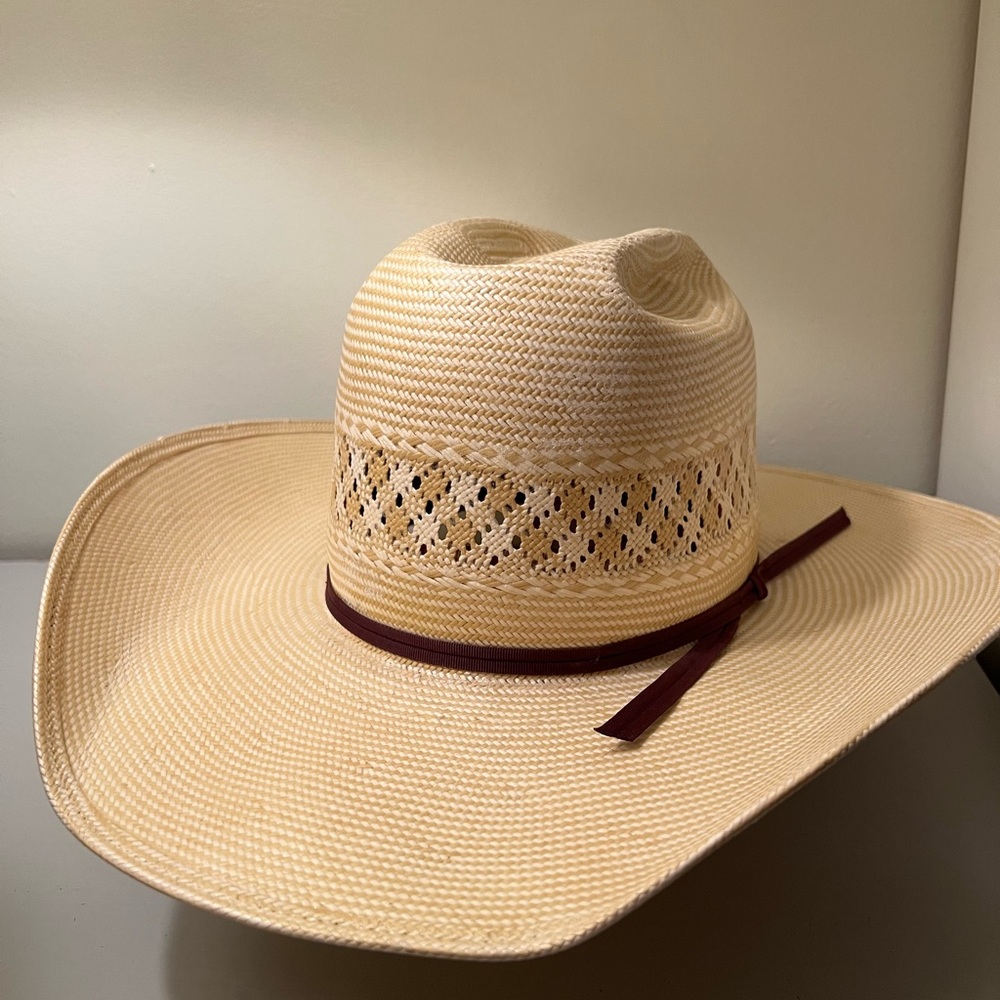 American Hat Company Para Panama Straw Cowboy Hat 6 3/4 Small Western Rodeo